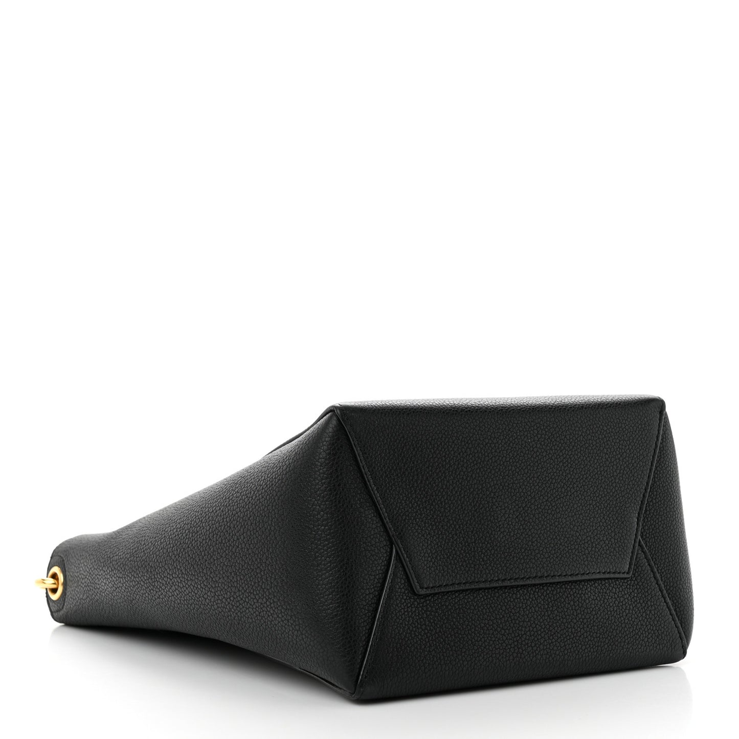 Soft Grained Calfskin Small Sangle Bucket Bag Black