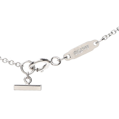 Tiffany 18K White Gold Diamond Mini T Smile Pendant Necklace 4 of 6