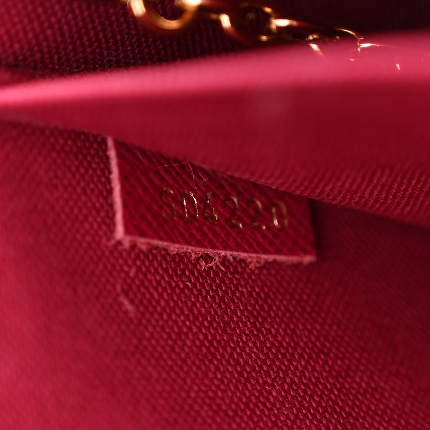Monogram Pochette Felicie Chain Wallet Fuchsia