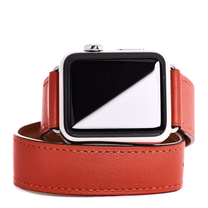 Hermes Swift 38mm Double Tour Apple Watch Capucine 3 of 9