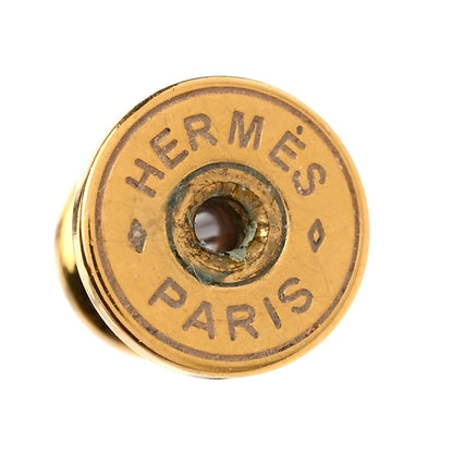 Hermes Gold Lacquered Mini Pop H Earrings White 4 of 7