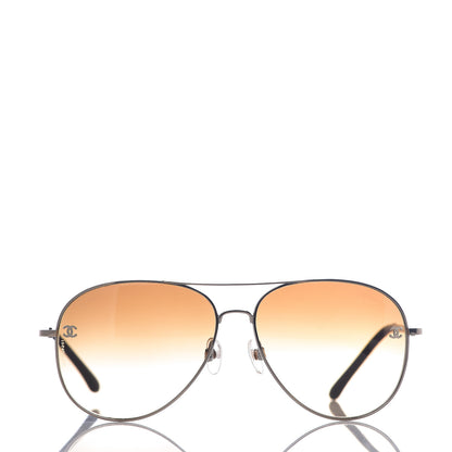 Chanel Aviator CC Sunglasses 4189-T-Q Silver 2 of 7