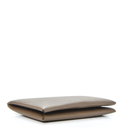 Hermes Epsom Calvi Card Case Etoupe 4 of 8