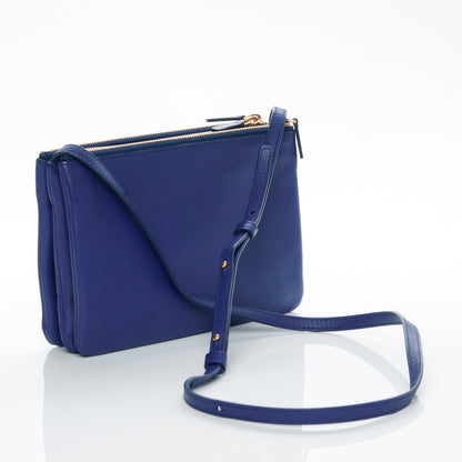 Celine Lambskin Small Trio Crossbody Bag Indigo 3 of 6