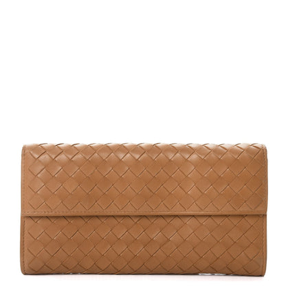 Bottega Veneta Nappa Intrecciato Continental Flap Wallet Cinnamon 1 of 9