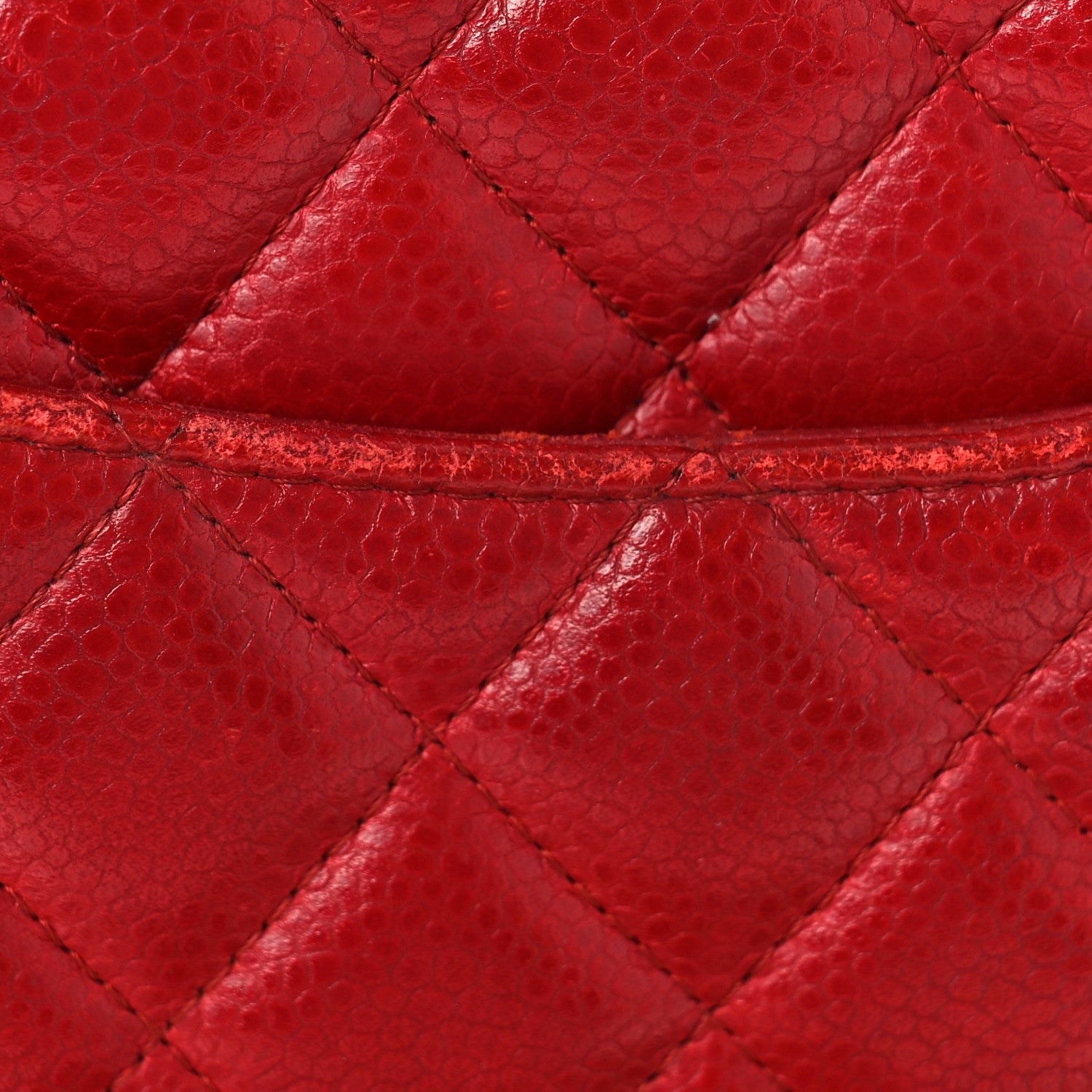 Chanel Caviar Quilted Mini Rectangular Flap Red 12 of 14