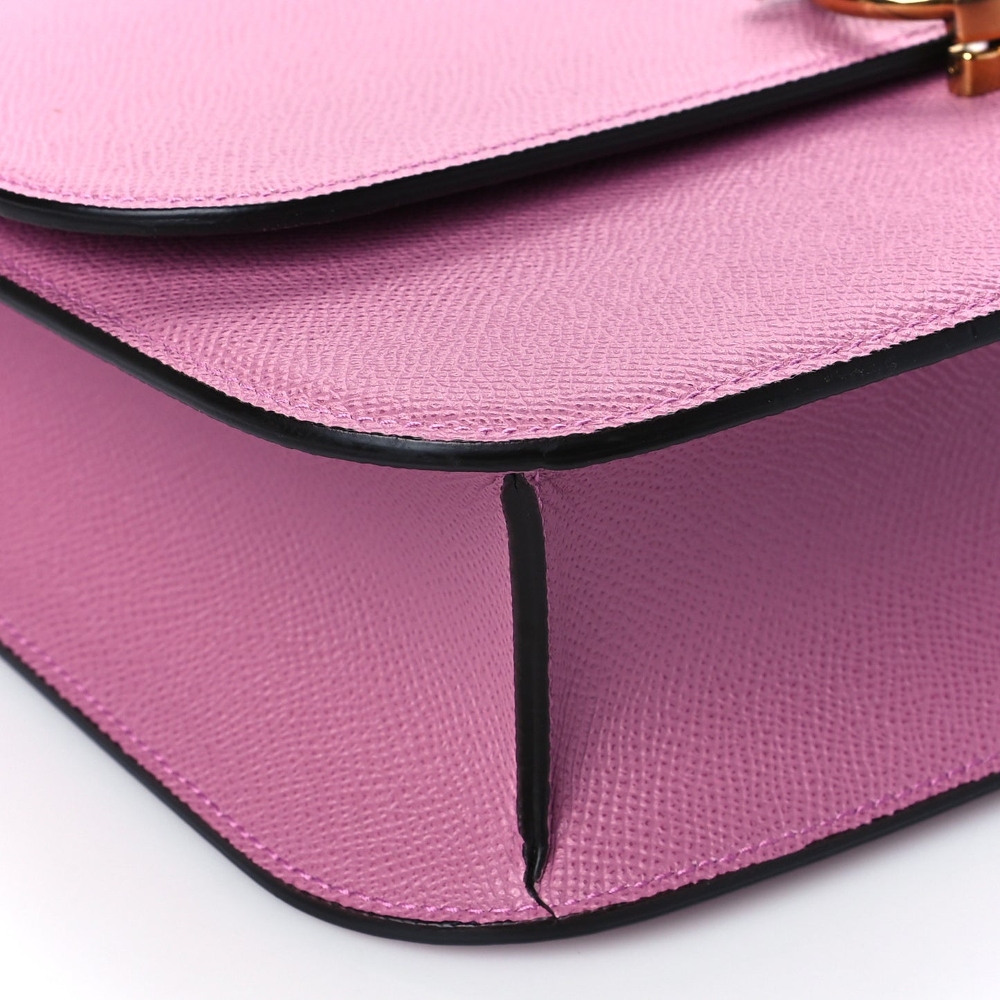 Hammered Calfskin Gancini Crossbody Pink