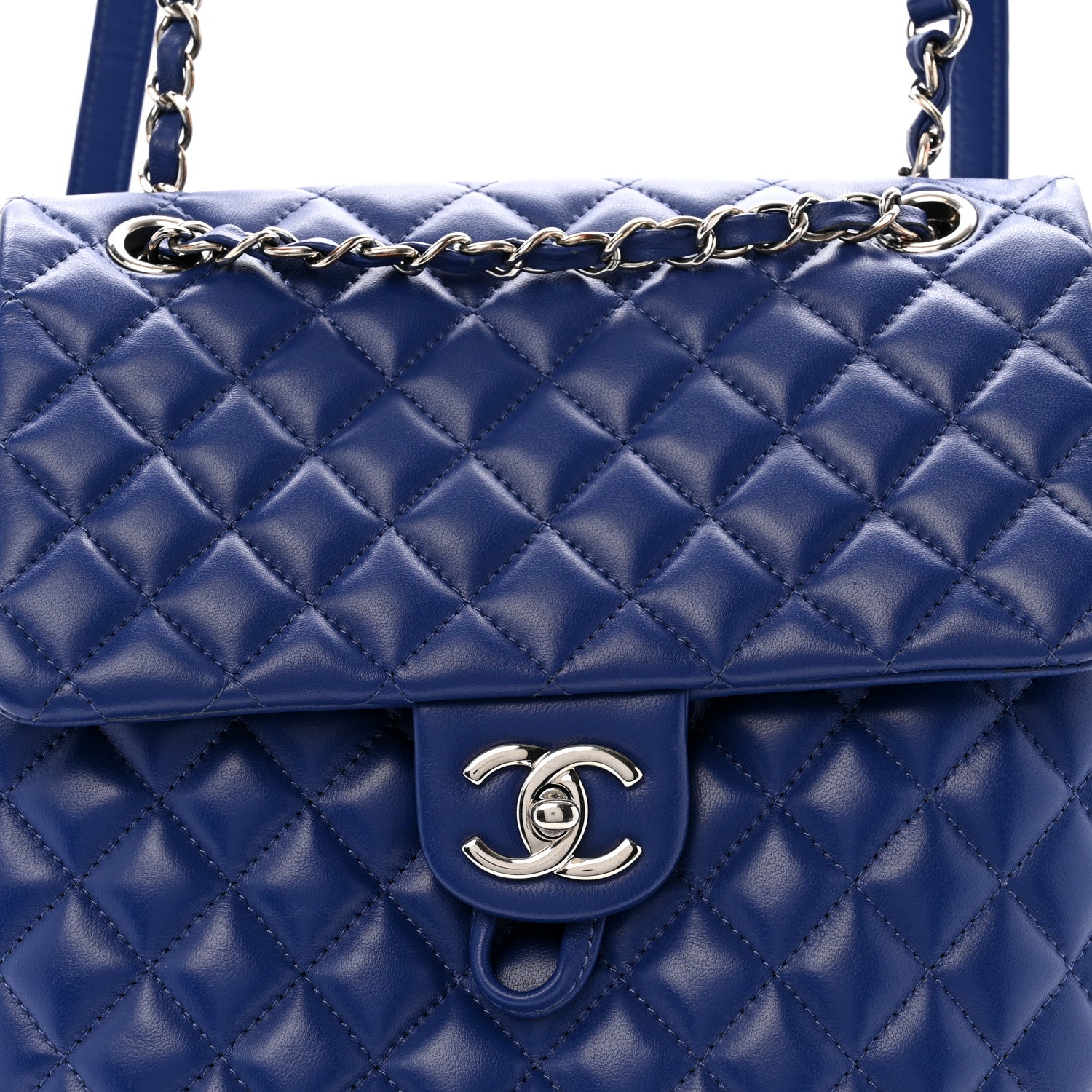 Chanel Lambskin Quilted Large Urban Spirit Backpack Blue 1860097