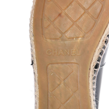 Chanel Patent CC Espadrilles 38 Black 7 of 9