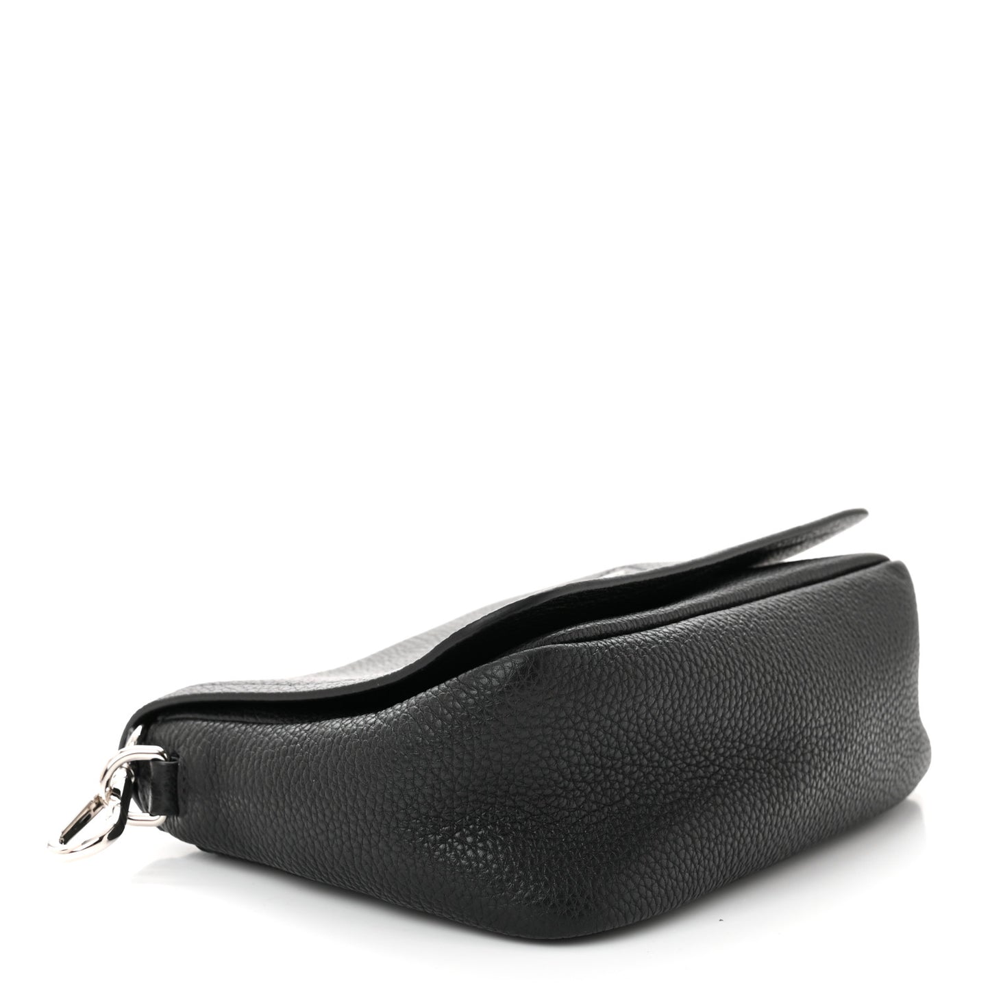Vitello Daino Soft Flap Crossbody Black