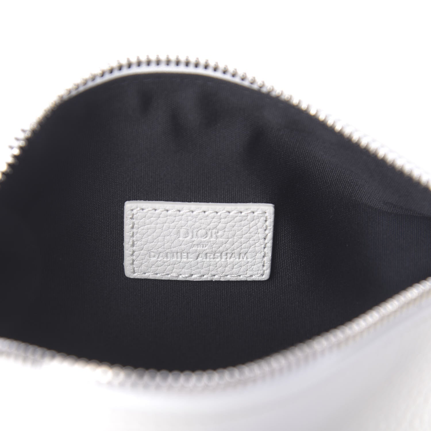 Christian Dior X DANIEL ARSHAM Grained Calfskin Mens Roller Bag White 8 of 10