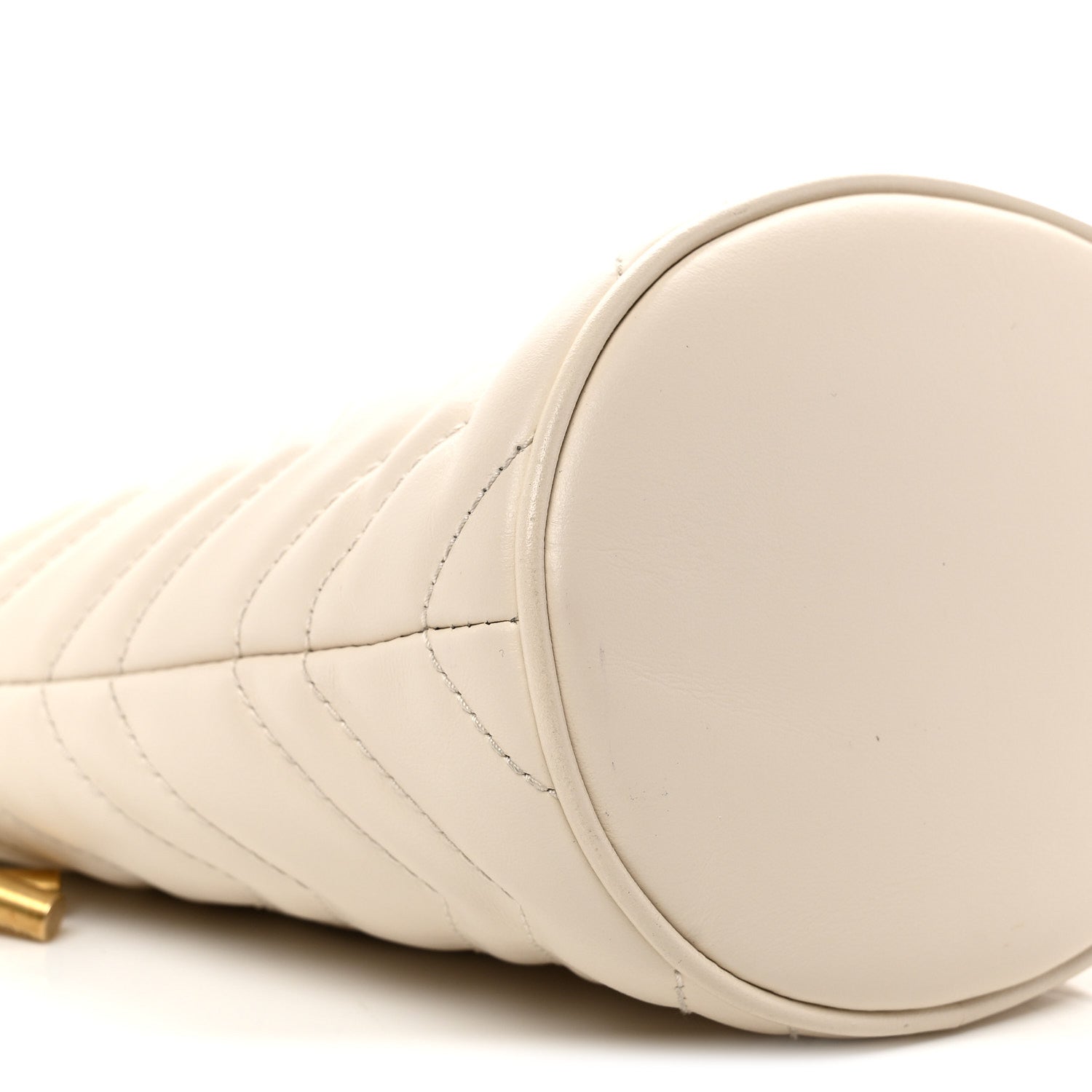 Gucci Calfskin Matelasse Mini GG Marmont 2.0 Bucket Bag White 9 of 10