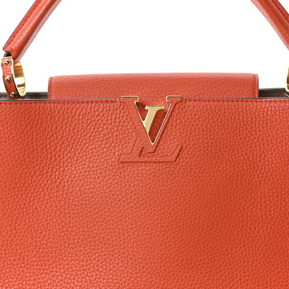 Louis Vuitton Taurillon Capucines MM Clementine 7 of 9