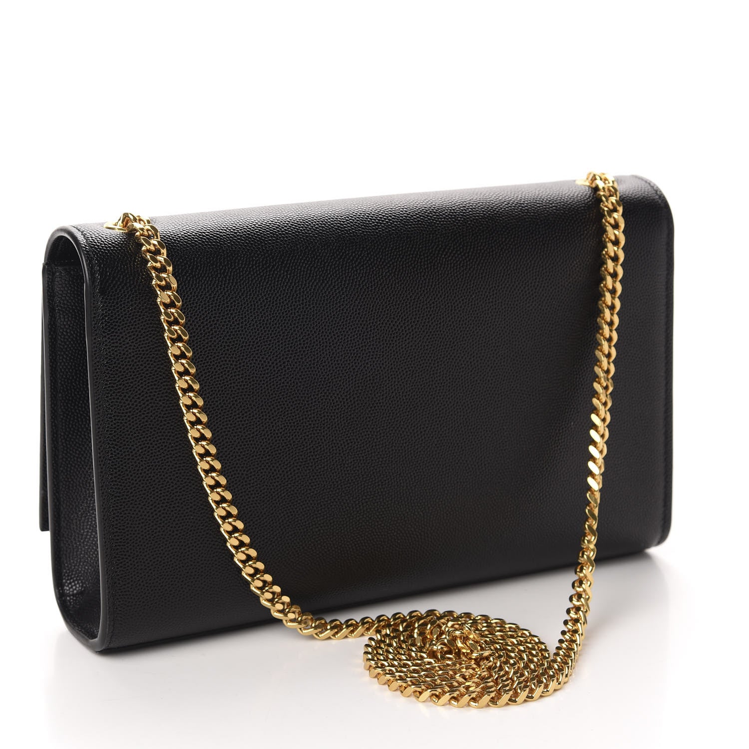 Saint Laurent Grain De Poudre Medium Classic Monogram Kate Satchel Black 3 of 11