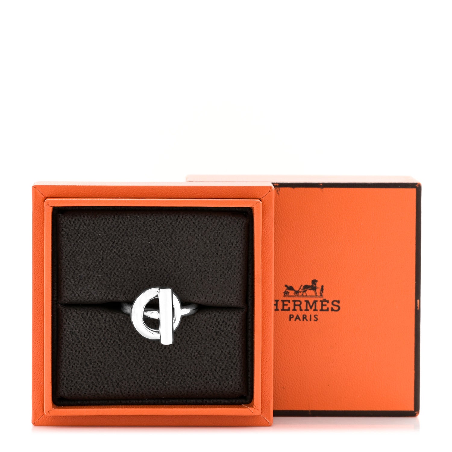 Hermes Sterling Silver GM Echappee Ring 52 6 5 of 5