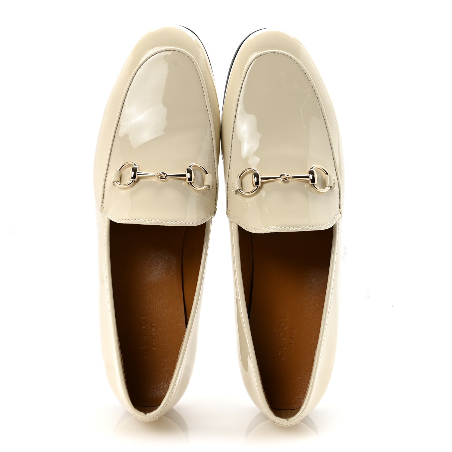 Gucci Patent Womens Jordaan Loafers 40 Mystic White 2 of 10