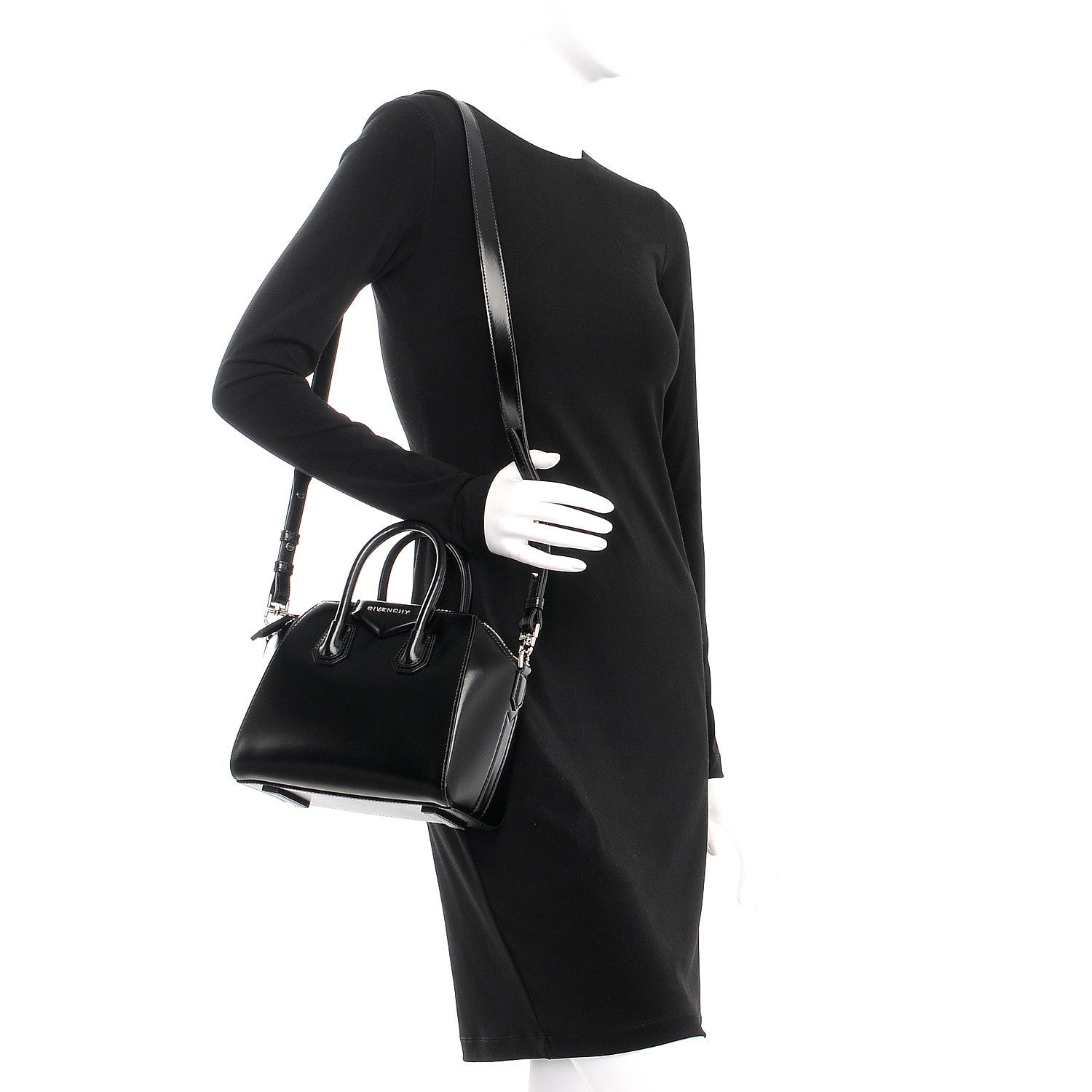 Givenchy Shiny Lord Calfskin Mini Antigona Black 2 of 7