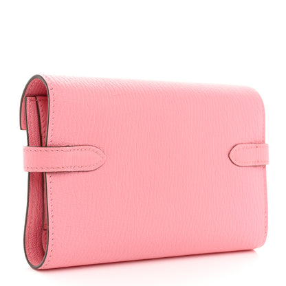 Hermes Chevre Mysore Medium Kelly Wallet Rose Confetti 3 of 9