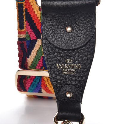 Valentino Garavani Canvas Geometric Embroidered Rockstud Guitar Strap Multicolor 2 of 4
