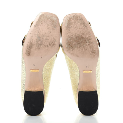 Gucci Galassia GG Marmont Fringe 50mm Loafer Pumps 39 Platino 6 of 10
