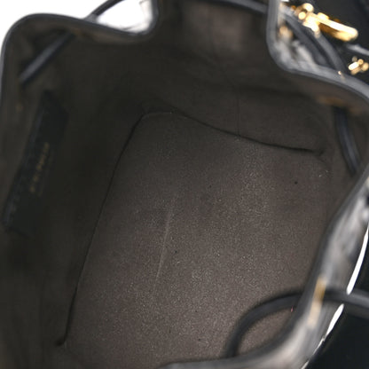 Fendi Vitello Liberty F is Fendi Bi-Color FF 1974 Embossed Mini Mon Tresor Bucket Bag Maya Black 5 of 9
