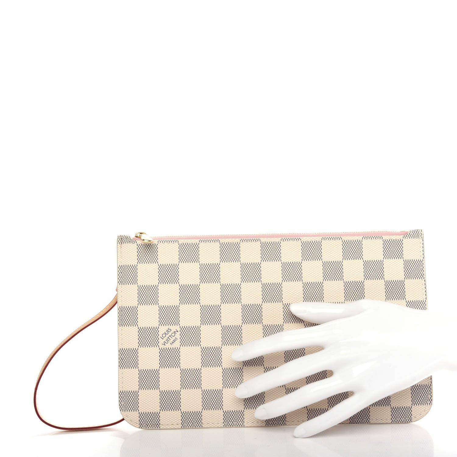 Louis Vuitton Damier Azur Neverfull MM GM Pochette Rose Ballerine 2 of 8