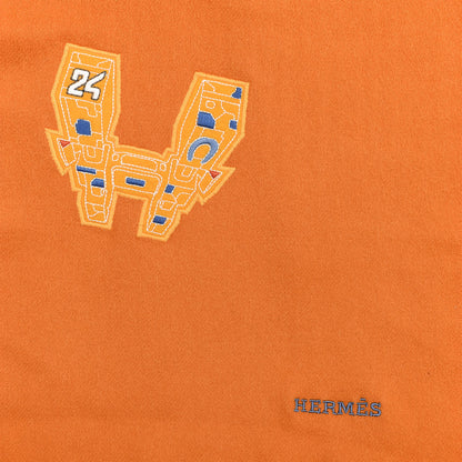Hermes Cashmere Space University Muffler Orange 3 of 4