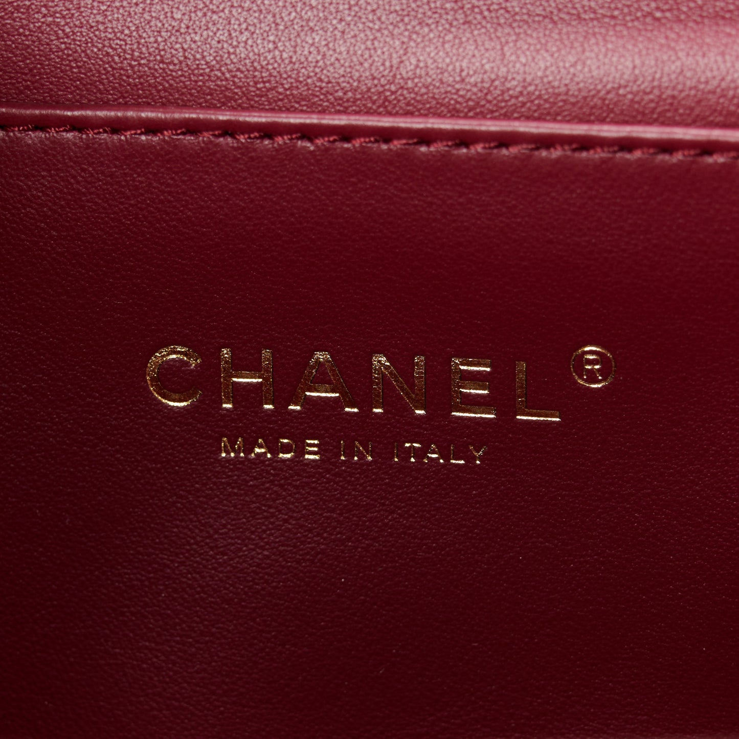 Caviar Quilted Coco First Flap Burgundy