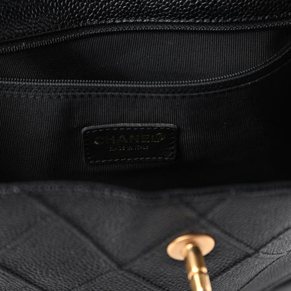 Chanel Caviar Diamond Stitched Shoulder Bag Black 8 of 10