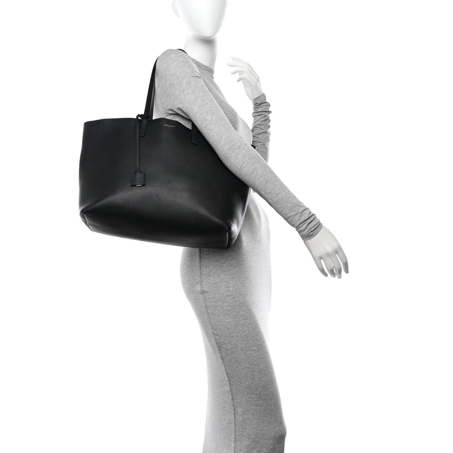 Calfskin Large Shopping Tote Black