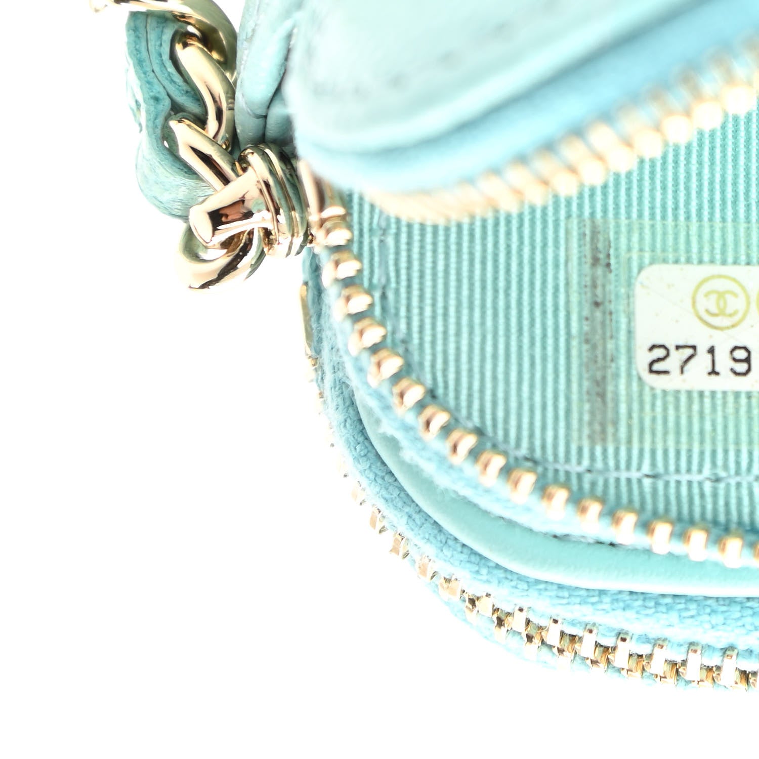 Chanel Caviar Quilted Small Clutch With Chain Light Blue 10 of 13