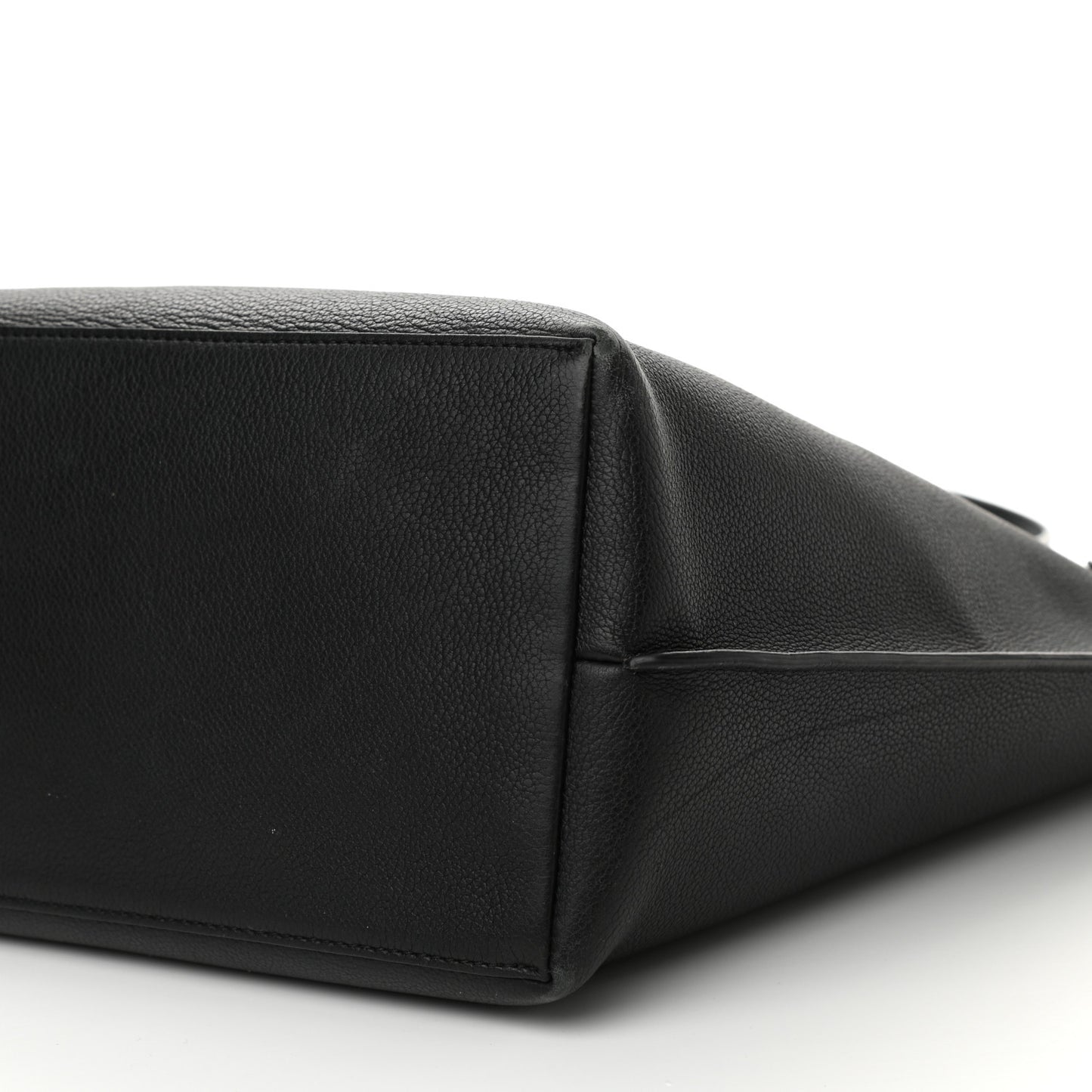 Calfskin Lockme Go Tote Black
