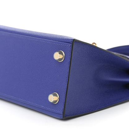 Hermes Epsom Kelly Sellier 25 Bleu Electrique 8 of 10