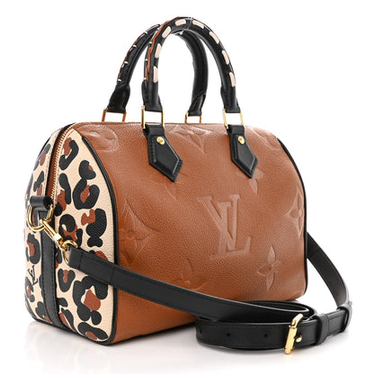 Louis Vuitton Empreinte Monogram Giant Wild At Heart Speedy Bandouliere 25 Caramel 3 of 9