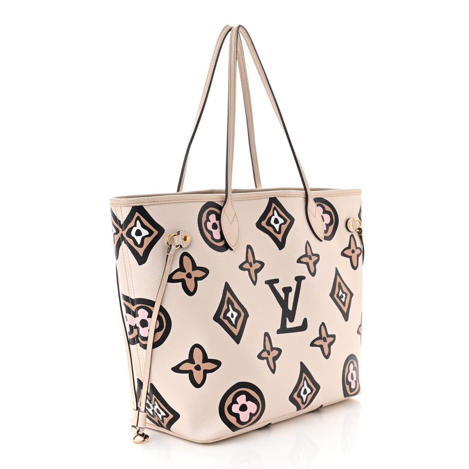 Louis Vuitton Monogram Giant Wild at Heart Neverfull MM Creme 3 of 13