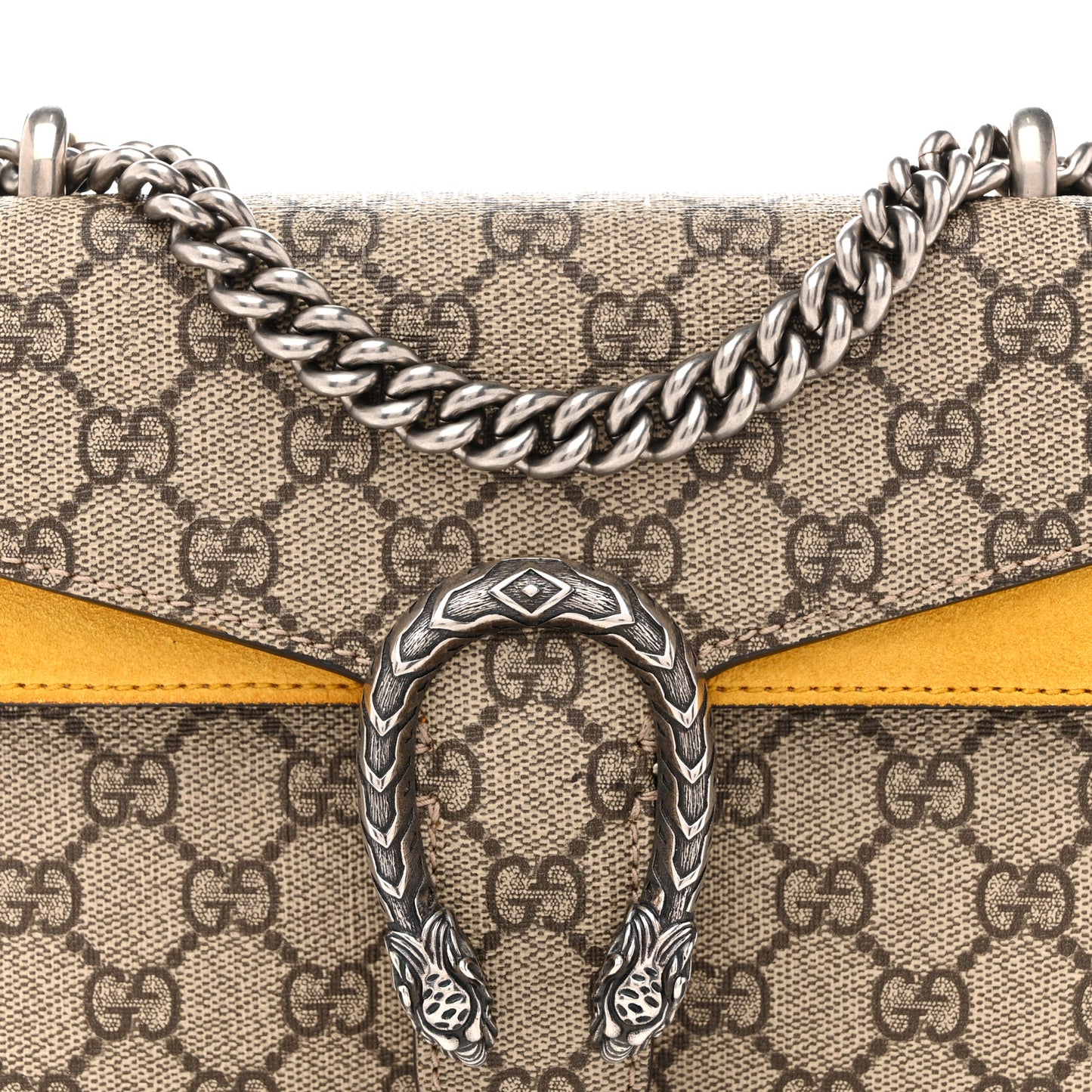 GG Supreme Monogram Mini Dionysus Shoulder Bag Yellow