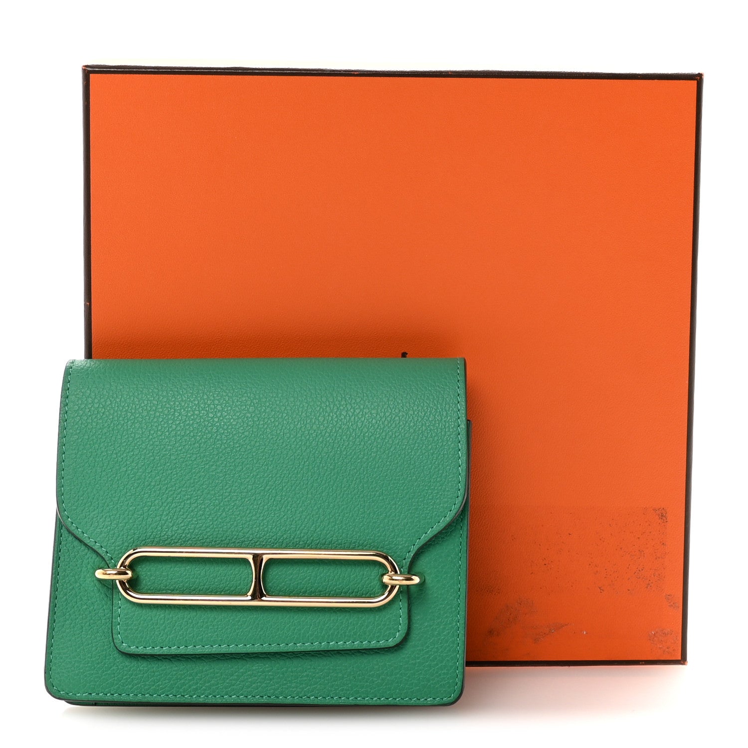 Hermes Evercolor Bi-Color Roulis Slim Wallet Menthe Vert Bosphore 8 of 8