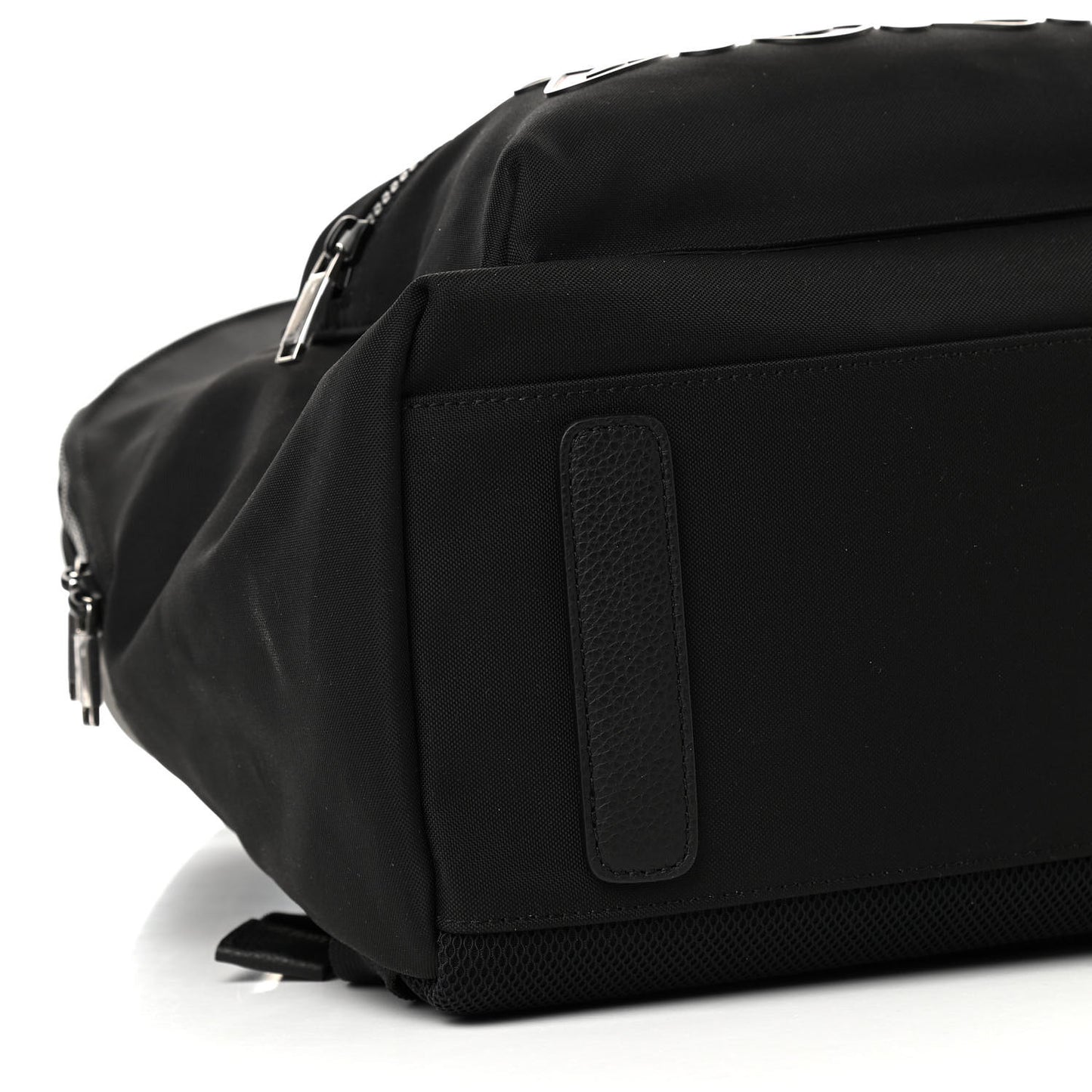 X KAWS Nylon Calfskin Logo Backpack Black
