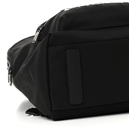 Christian Dior X KAWS Nylon Calfskin Logo Backpack Black 7 of 8