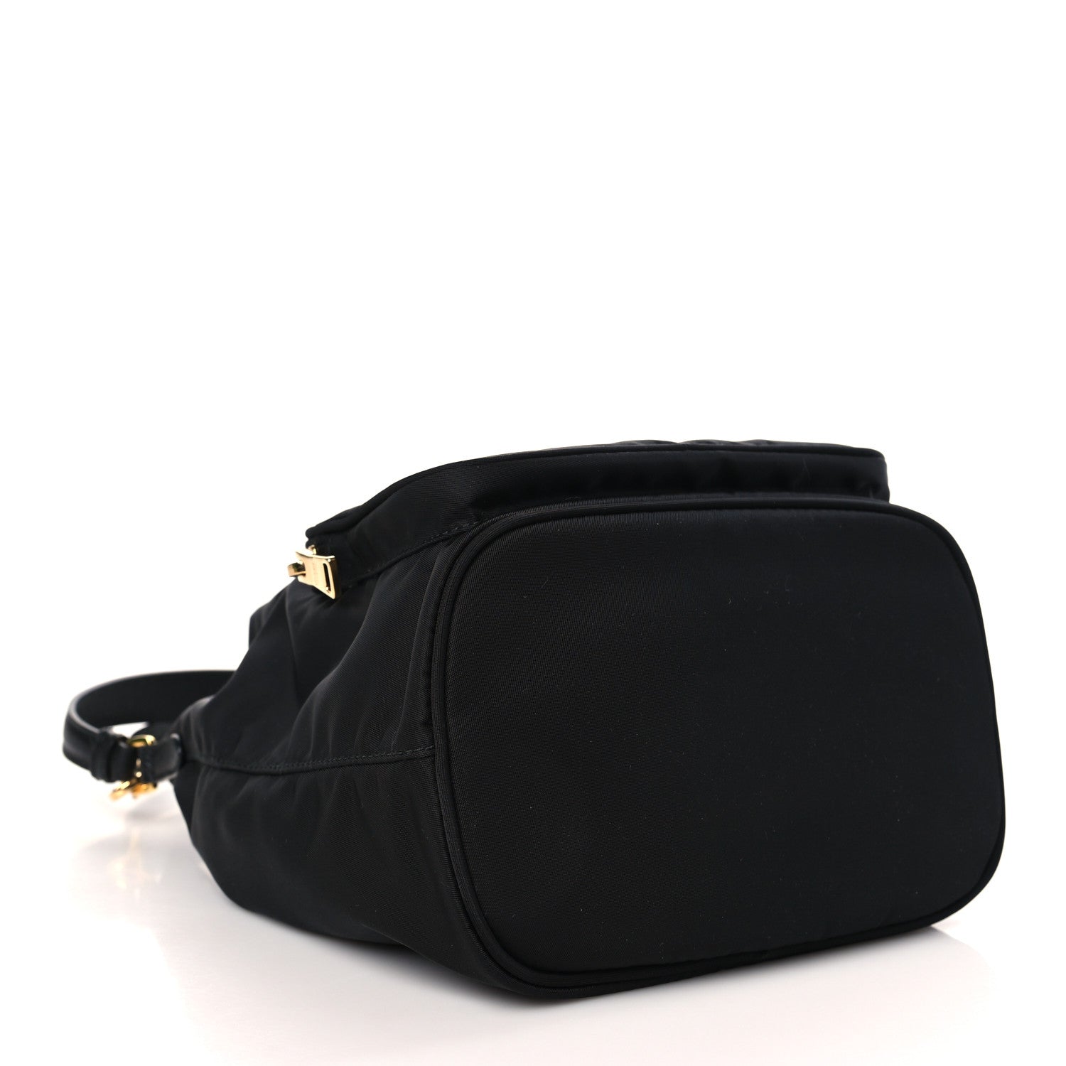 Prada Saffiano Tessuto Nylon Mini Bucket Crossbody Bag Black 4 of 8