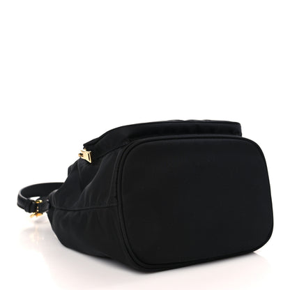 Prada Saffiano Tessuto Nylon Mini Bucket Crossbody Bag Black 4 of 8