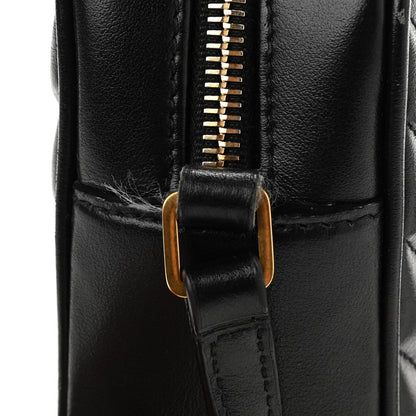 Saint Laurent Calfskin Matelasse Monogram Lou Camera Bag Black 18 of 21