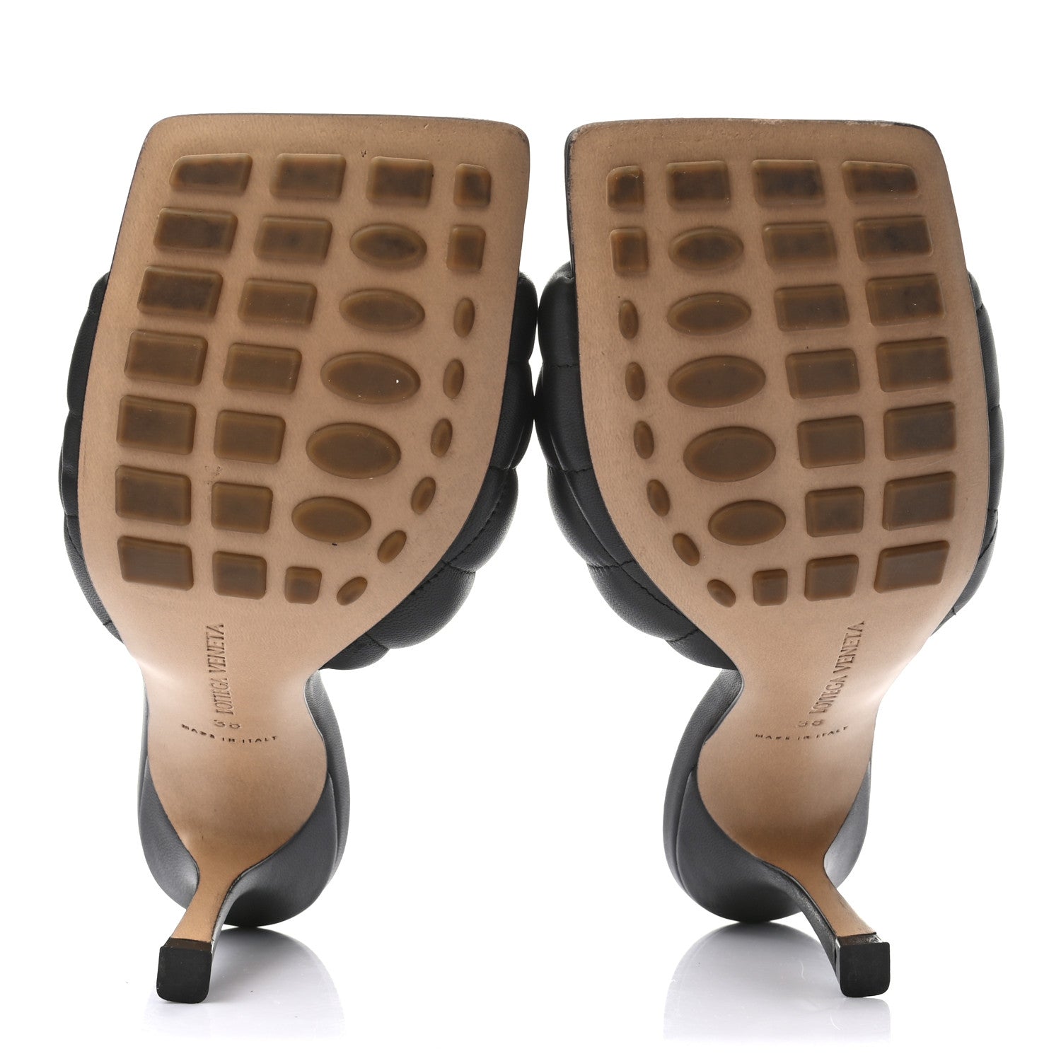 Bottega Veneta Nappa Matelasse Padded Mule Sandals 38 Black 5 of 8