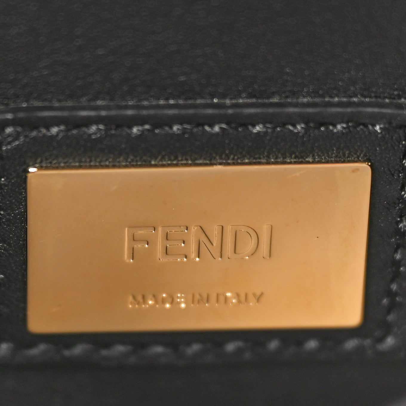 Fendi Vitello Seta Lace Up Medium Peekaboo Iconic Satchel Black 7 of 12