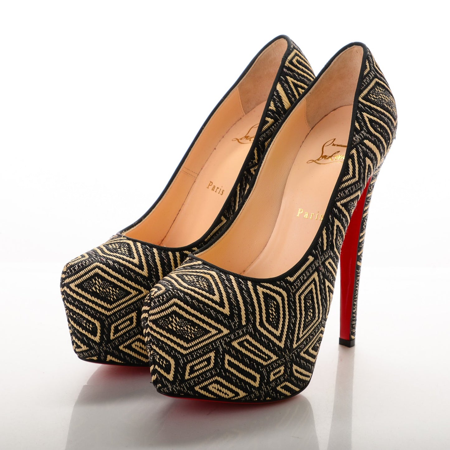 Panama Geometrico Daffodile 160 Pumps 39 Black