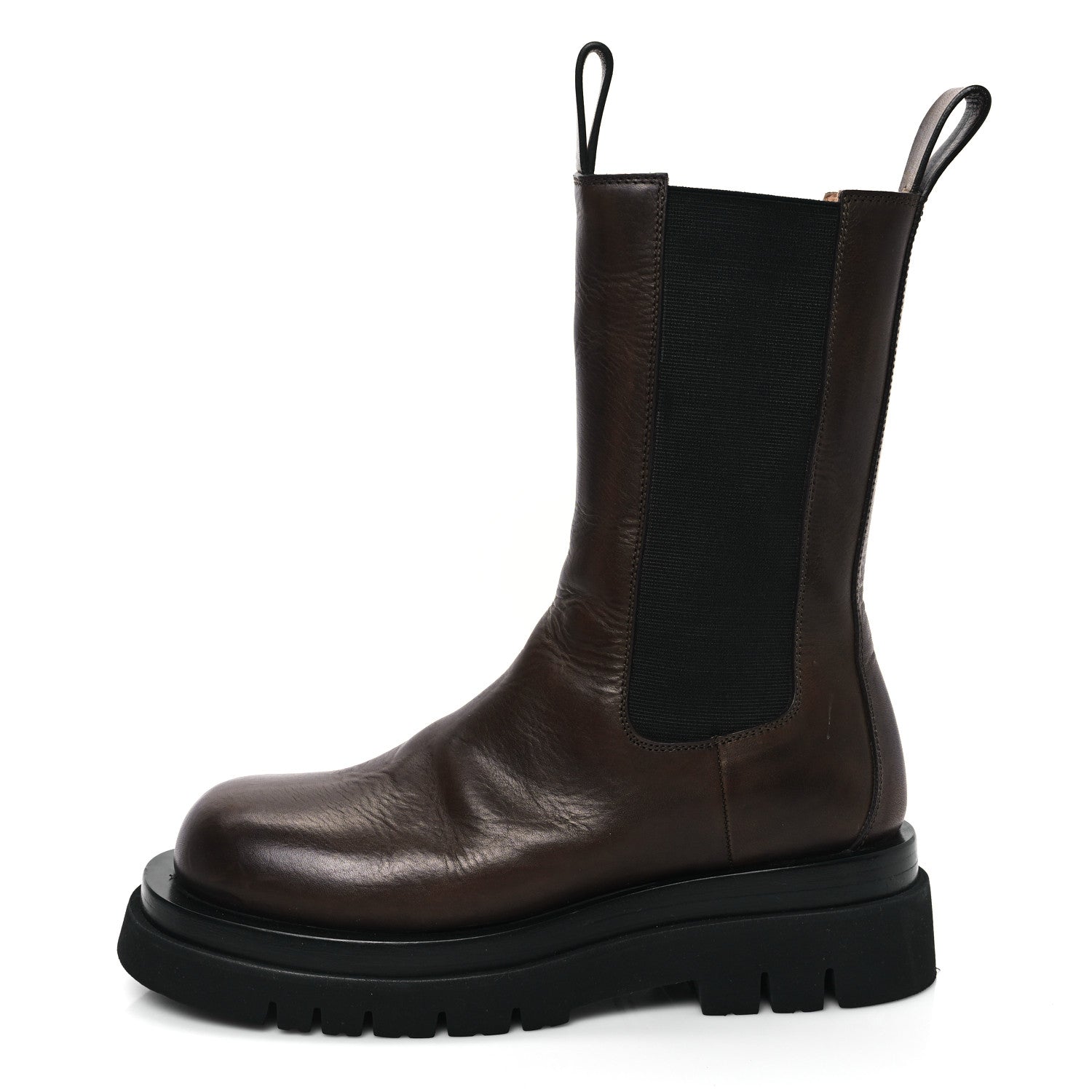 Bottega Veneta Calfskin The Lug Chelsea 55mm Boots 38 Kaki 1 of 9