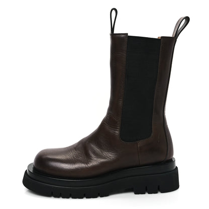 Bottega Veneta Calfskin The Lug Chelsea 55mm Boots 38 Kaki 1 of 9