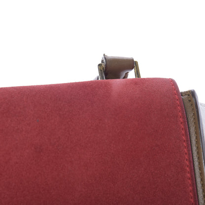 Celine Smooth Calfskin Suede Medium Tri-Color Trapeze Vermillion 14 of 28