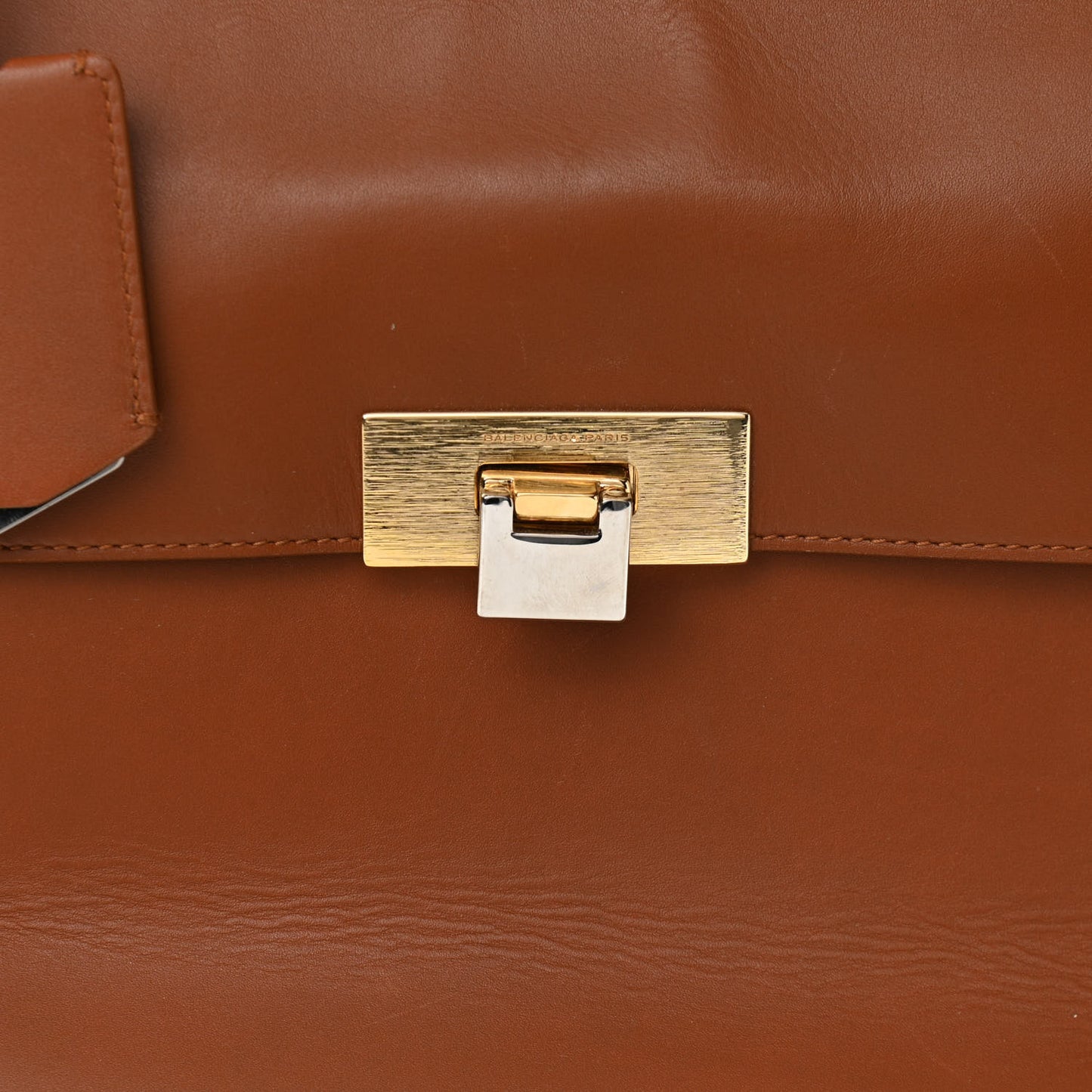 Veau Le Dix M Cartable Shoulder Bag Brown