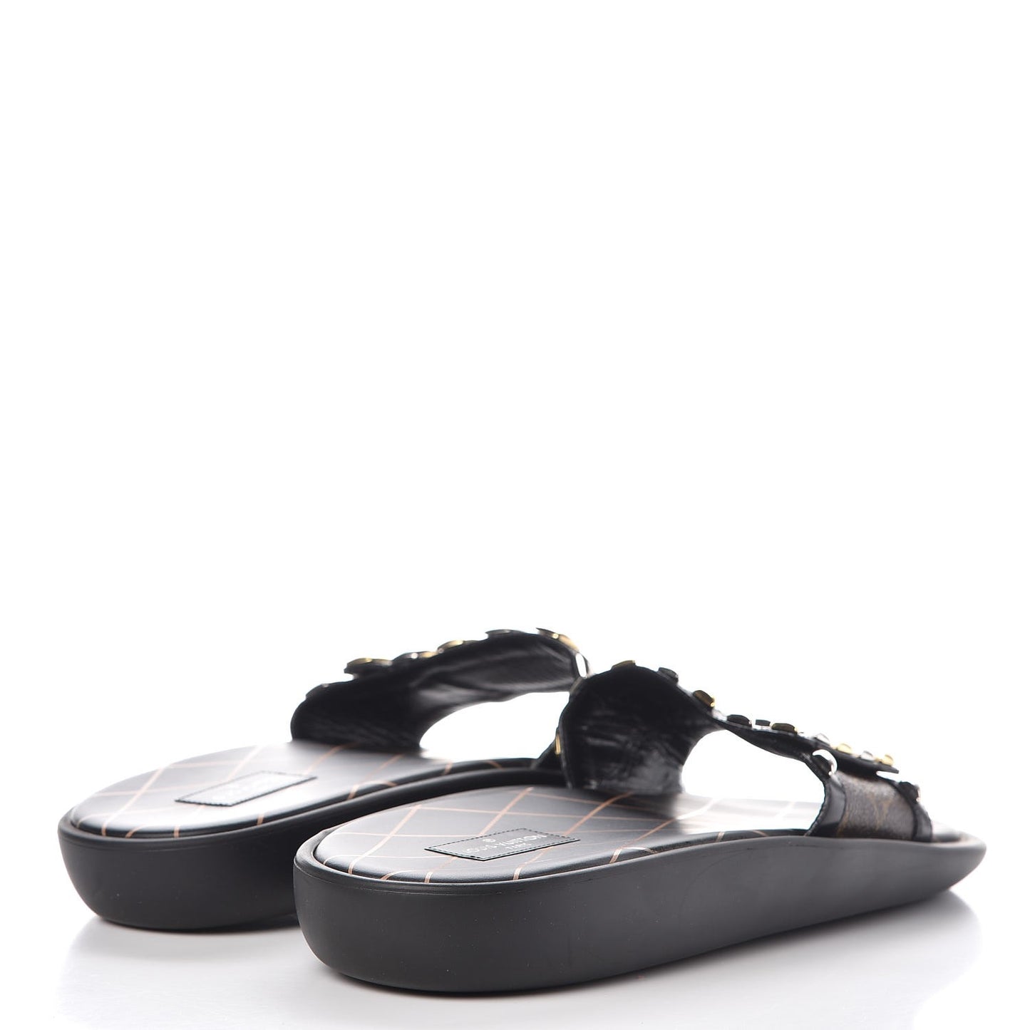 Calfskin Monogram Eldorado Flat Mules 40 Black